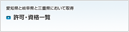 許可・資格一覧